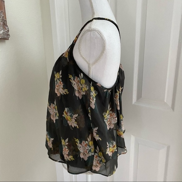 Kimchi Blue Multicolored Sheer Floral Swing Tank Sz Small - Picture 8 of 9